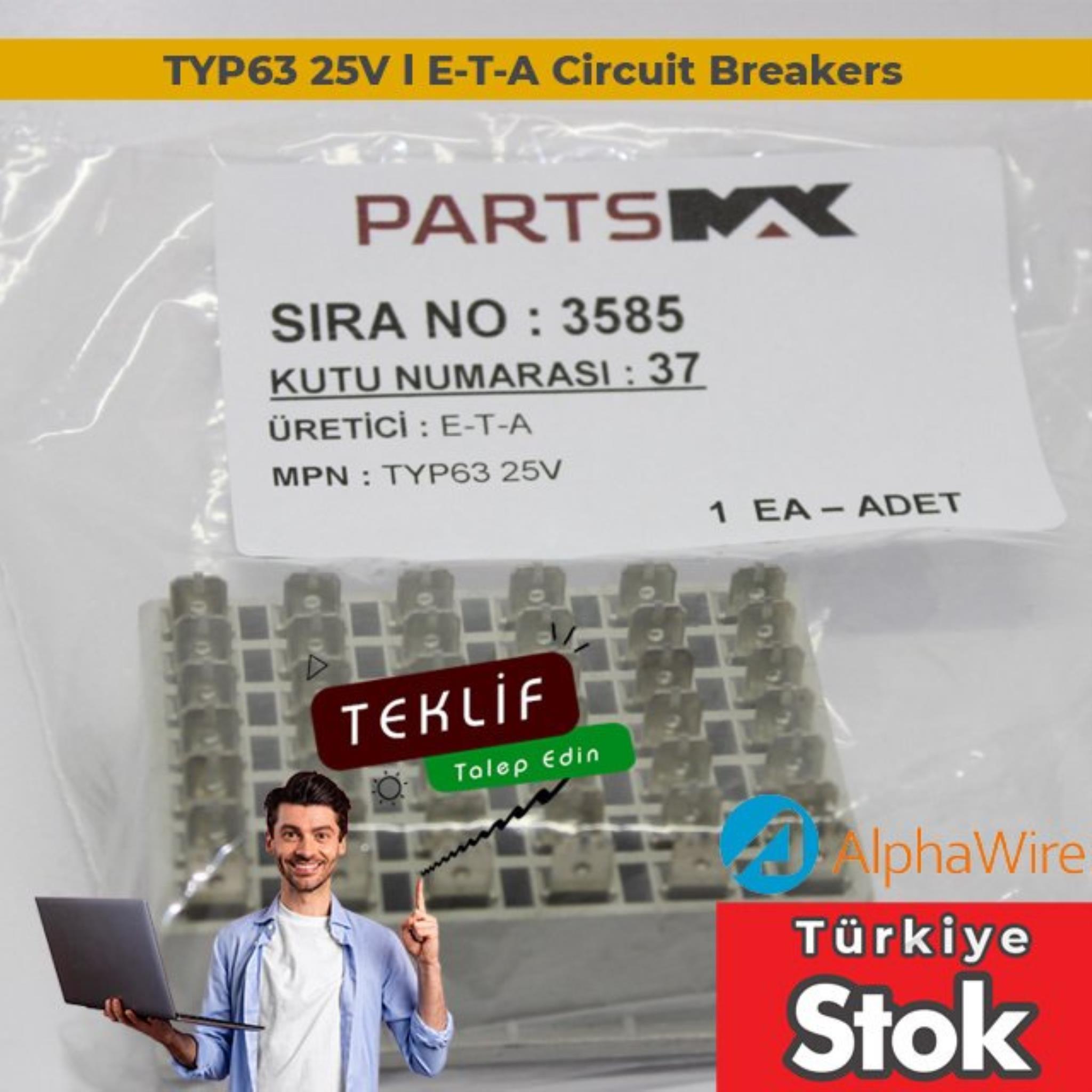 Picture of TYP63 25V  E-T-A Circuit Breakers | Partsmax Türkiye